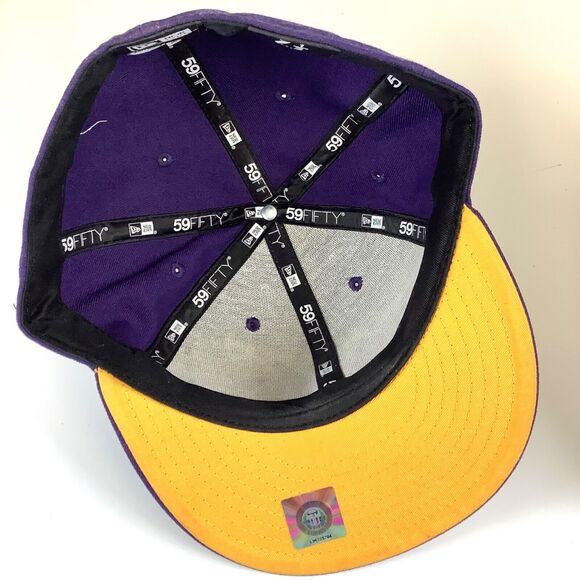 LSU Tigers New Era 59FIFTY Purple Embroidered Hat Fitted Size 7 1/2 Hat EXC! - Picture 7 of 9